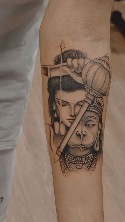Details 91 about bajrangbali gada tattoo latest  indaotaonec